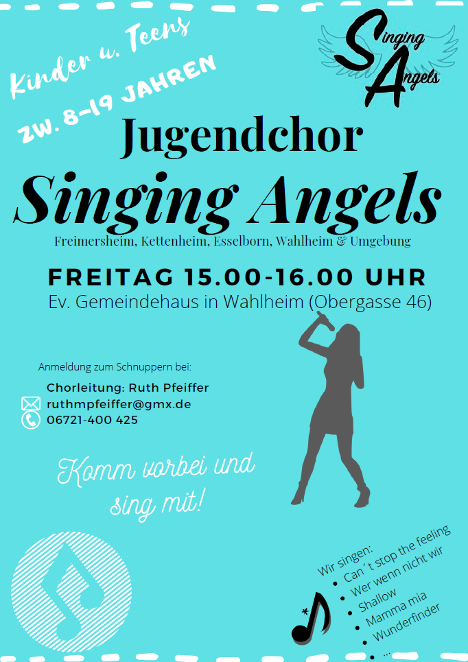 Plakat des Jugendchors Singing Angels